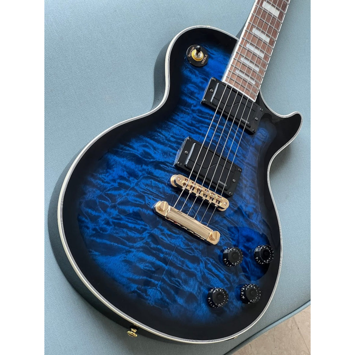 Đàn Guitar Điện Soloking SLS60QM Deluxe, Fishman Fluence, Black Aqua Burst MOD