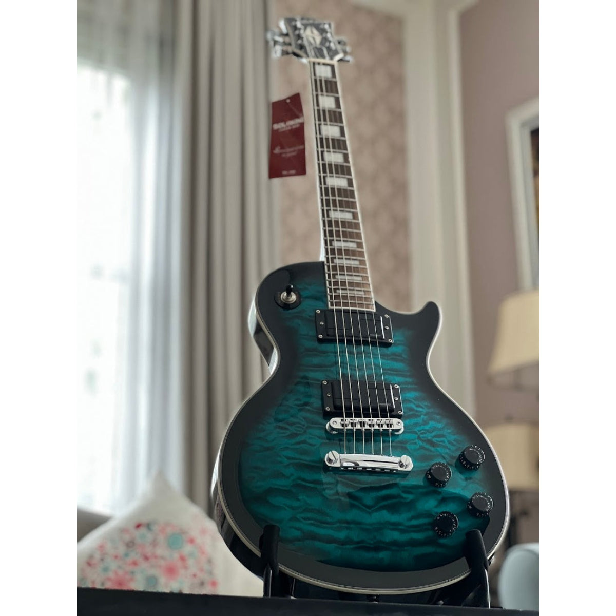 Đàn Guitar Điện Soloking SLS60QM Deluxe, Fishman Fluence, Teal Burst MOD