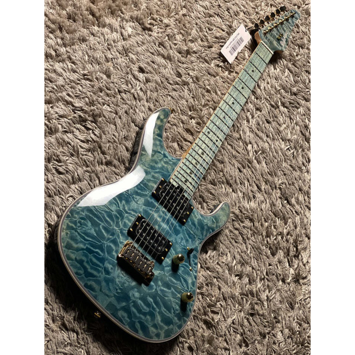 Đàn Guitar Điện Soloking SM22 HH QM Shredmaster, Blue Tinted Maple FB, Trans Maldives Blue