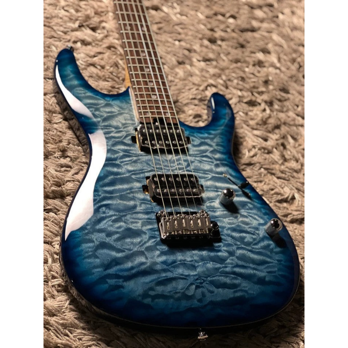 Đàn Guitar Điện Soloking SM24 HH QM Shredmaster, Rosewood FB, Ocean Blue Burst