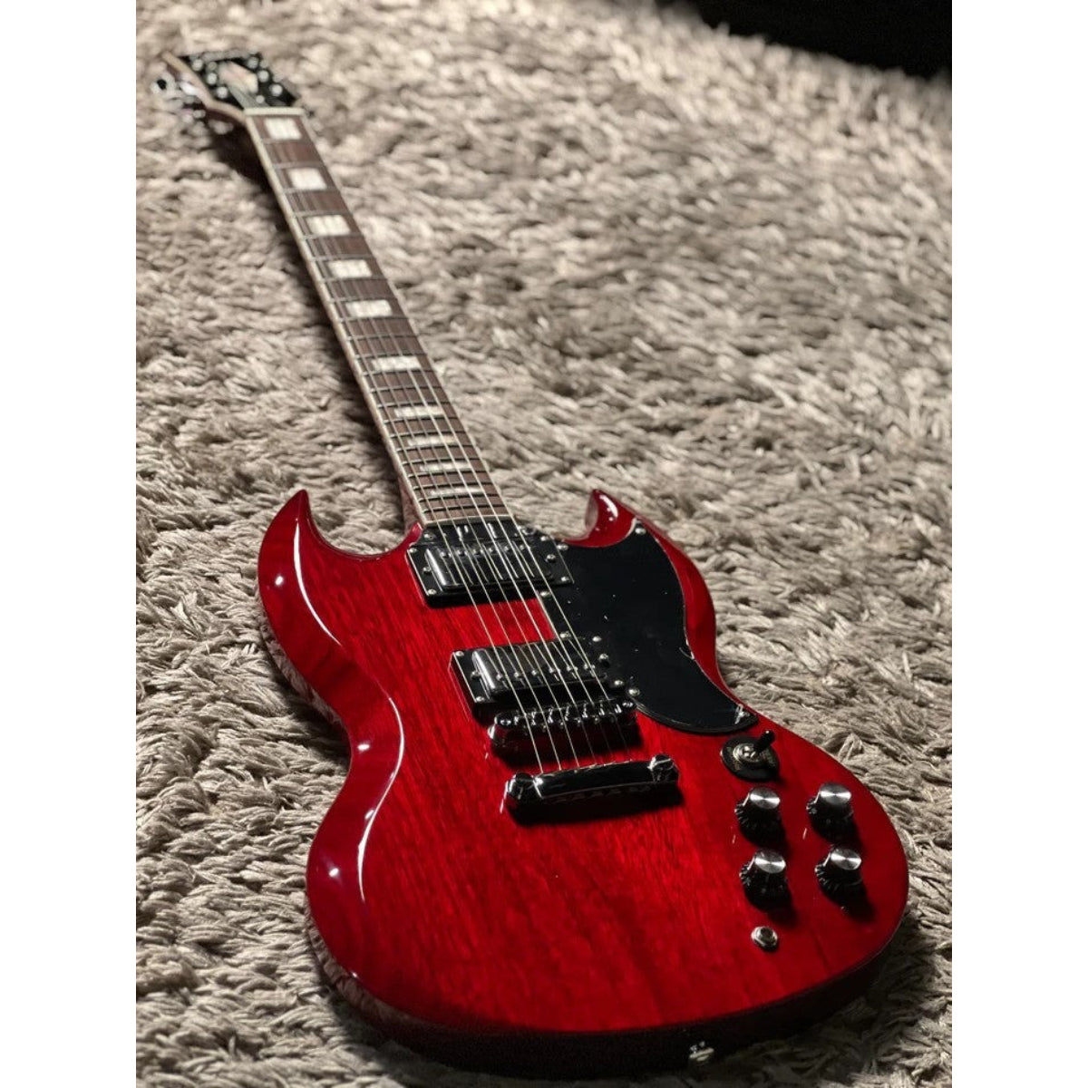 Đàn Guitar Điện Soloking SG61, Transparent Red Cherry