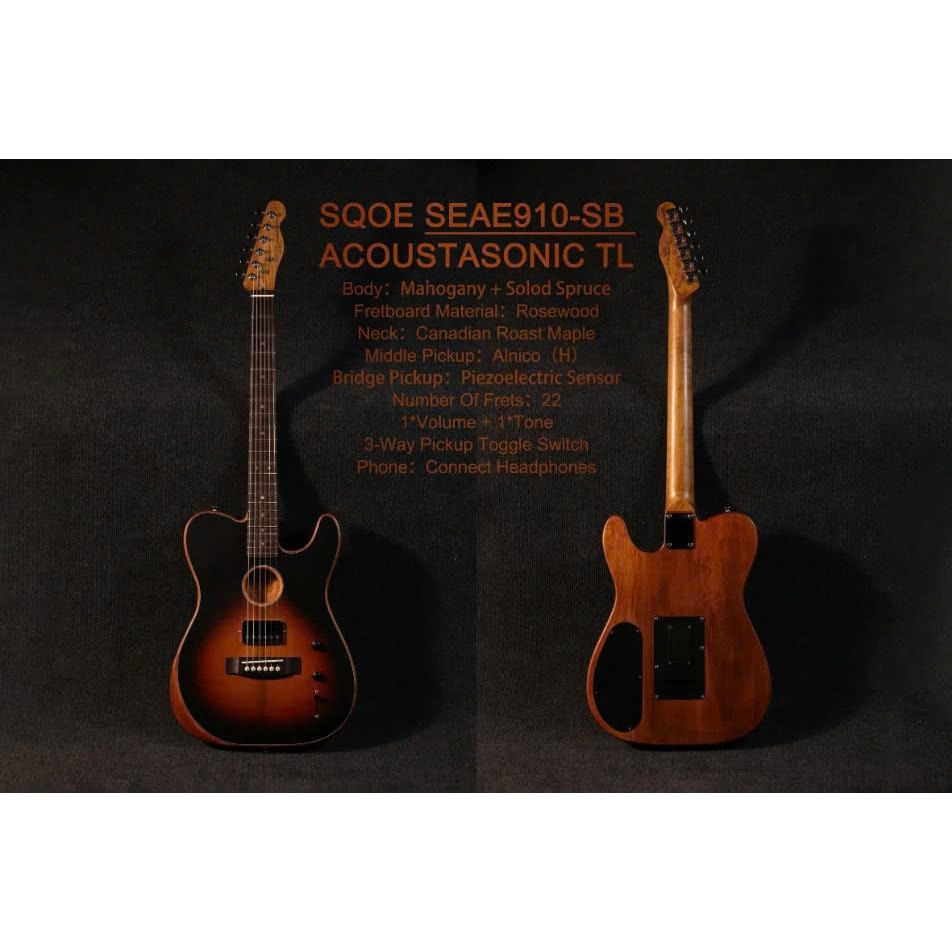 Đàn Guitar Điện Sqoe SEAE910, Sunburst
