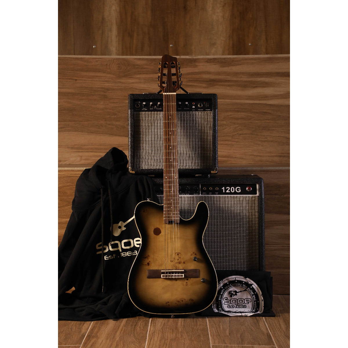 Đàn Guitar Điện Sqoe SEGD600, Black Gradient