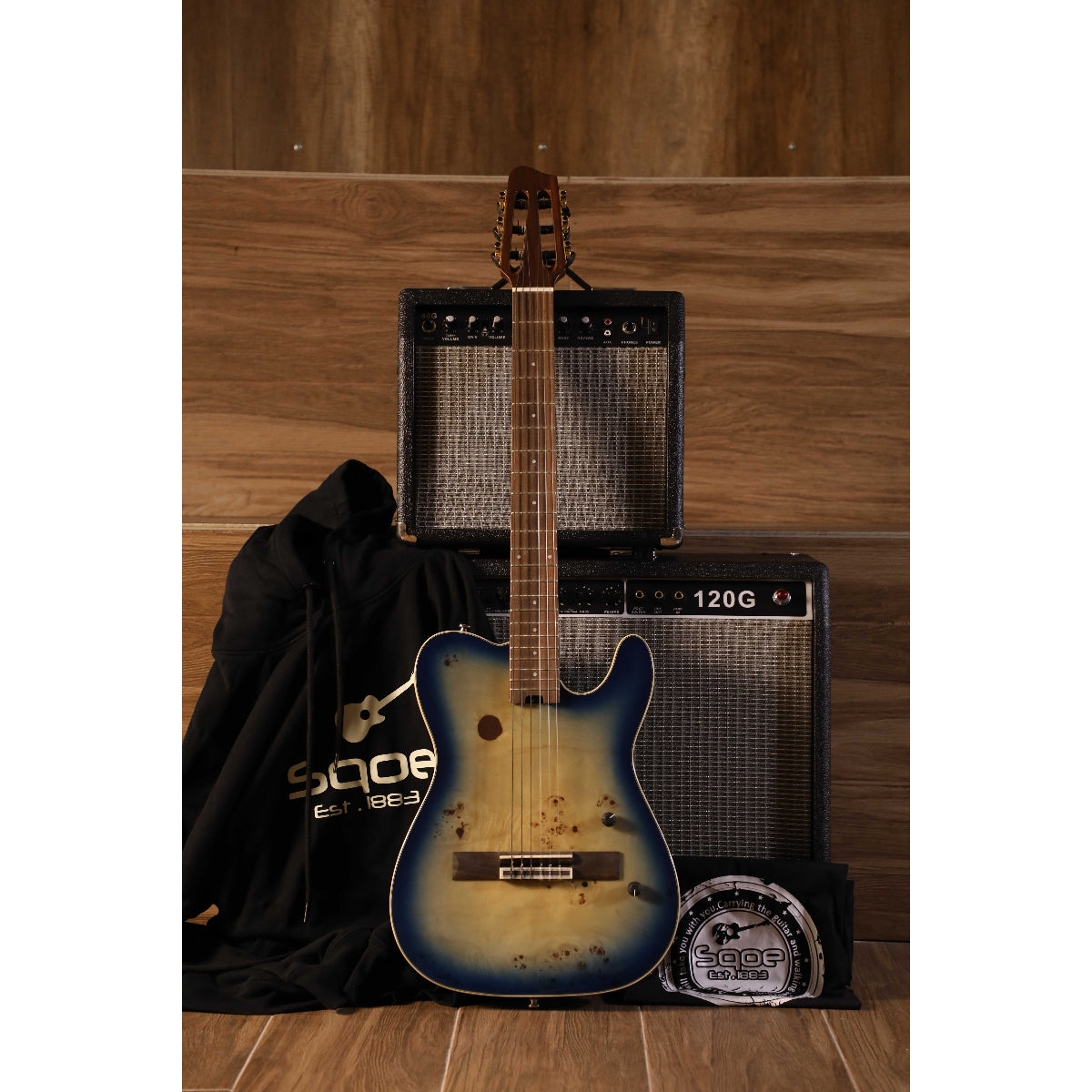 Đàn Guitar Điện Sqoe SEGD600, Blue Gradient