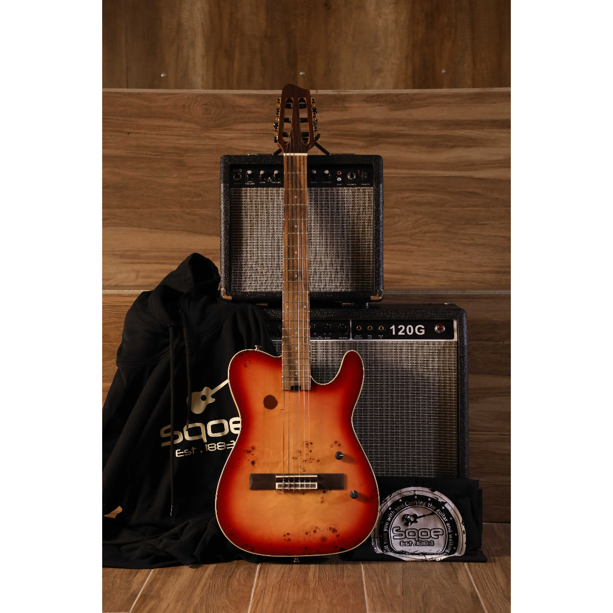 Đàn Guitar Điện Sqoe SEGD600, Pink Gradient