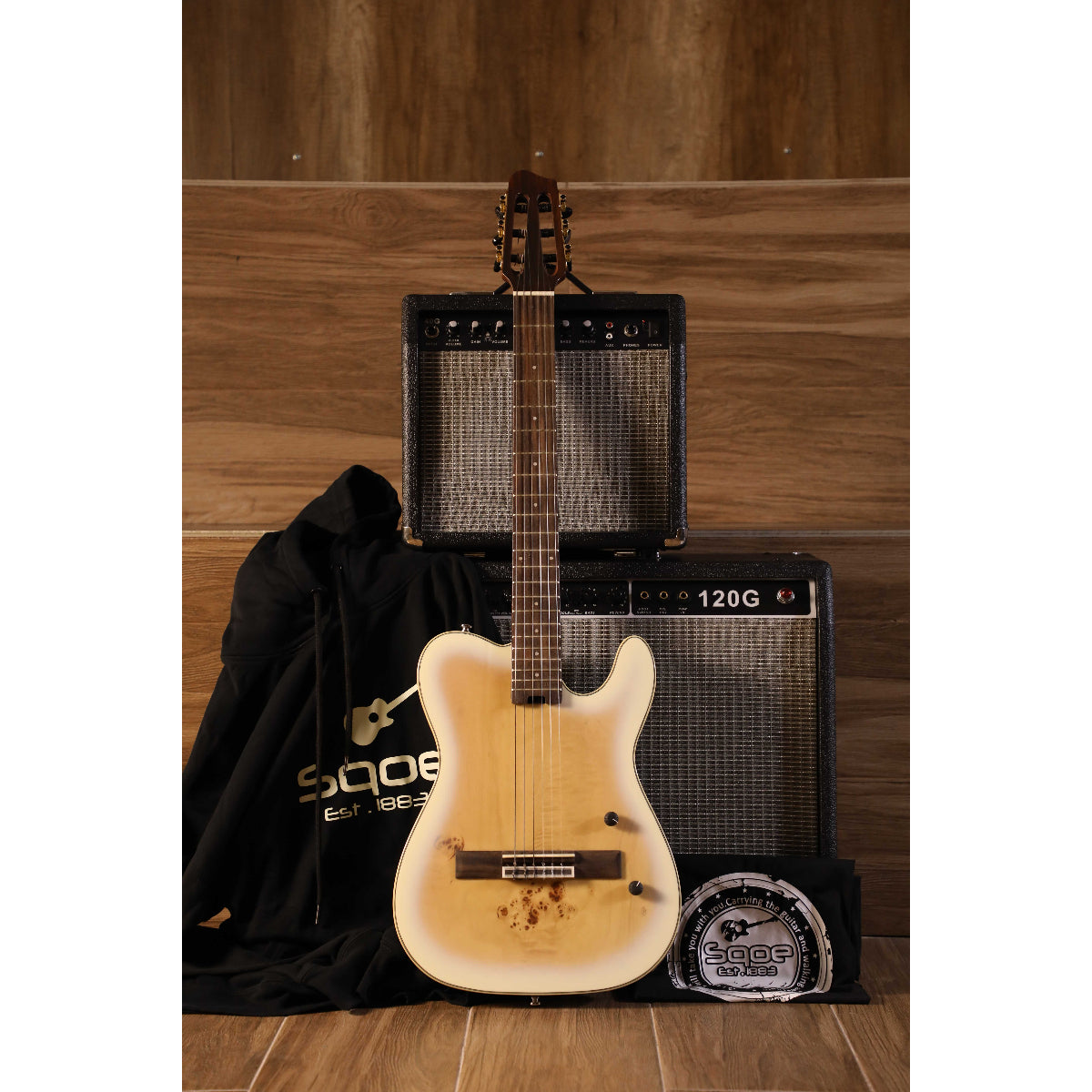 Đàn Guitar Điện Sqoe SEGD600, White Gradient