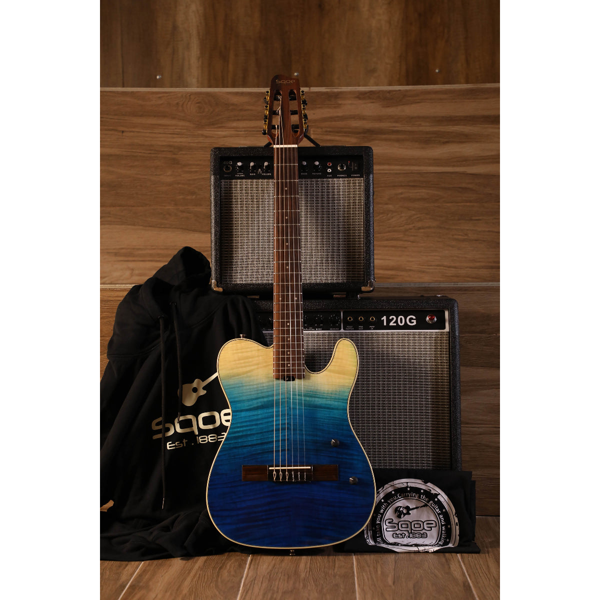 Đàn Guitar Điện Sqoe SEGD900, Ocean Blue Gradient