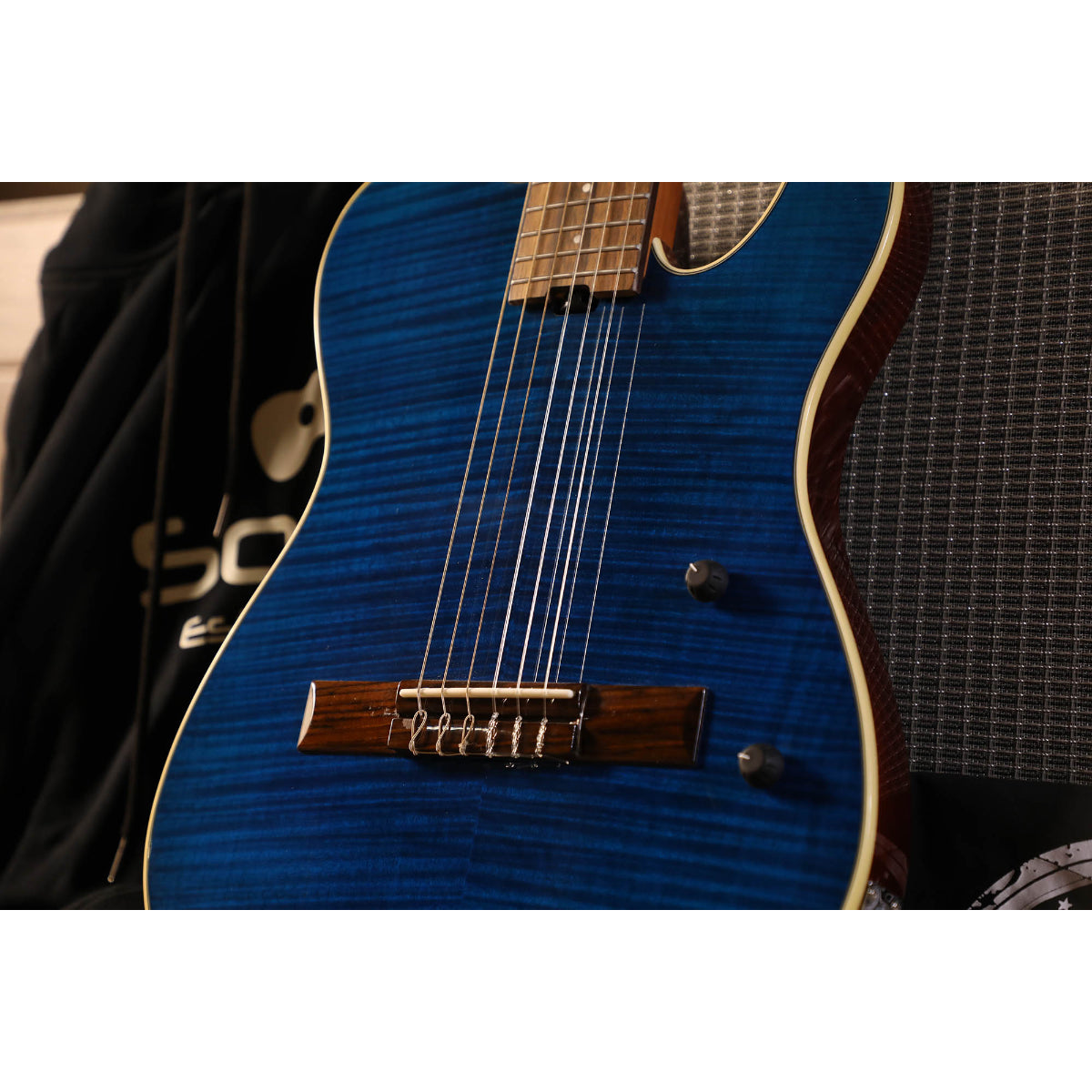 Đàn Guitar Điện Sqoe SEGD900, Tiger Stripe Deep Sea Blue