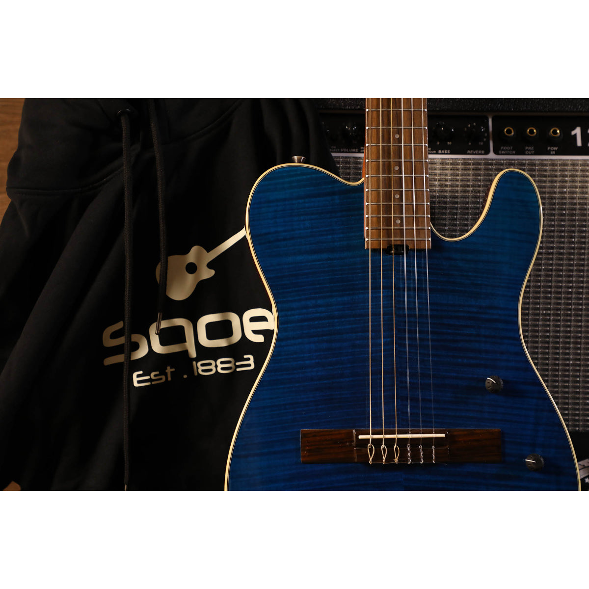 Đàn Guitar Điện Sqoe SEGD900, Tiger Stripe Deep Sea Blue