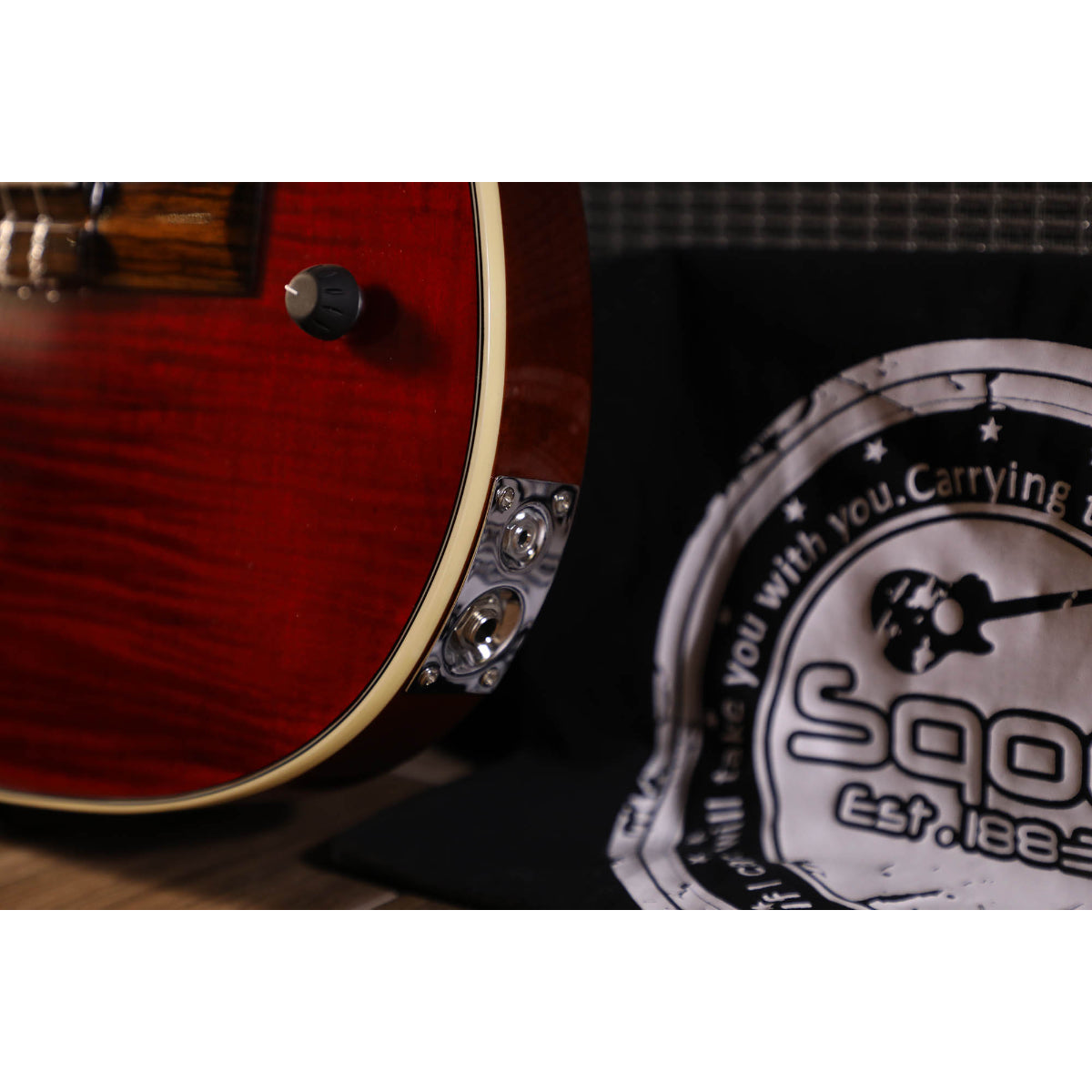 Đàn Guitar Điện Sqoe SEGD900, Tiger Stripe Lava Red