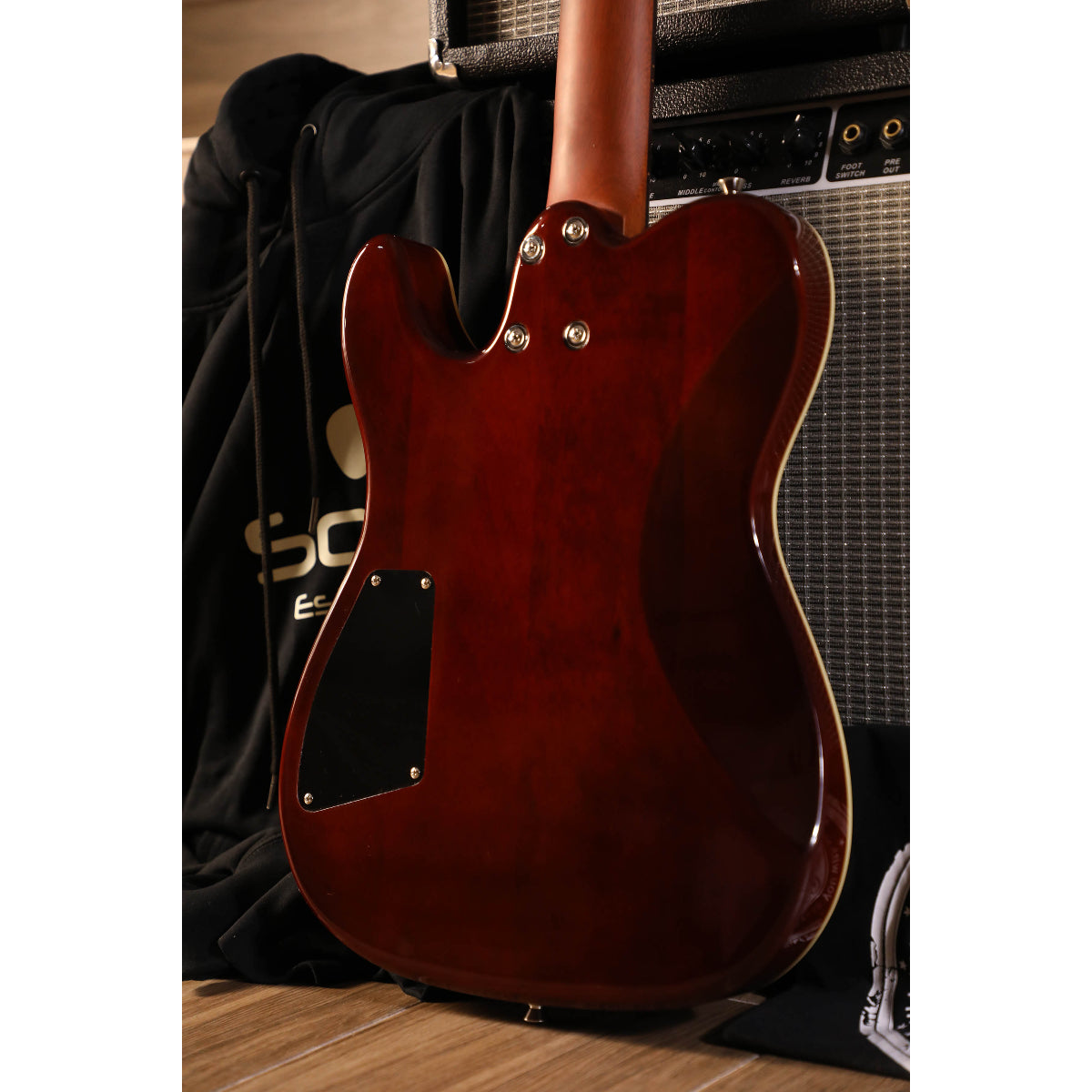 Đàn Guitar Điện Sqoe SEGD900, Tiger Stripe Lava Red