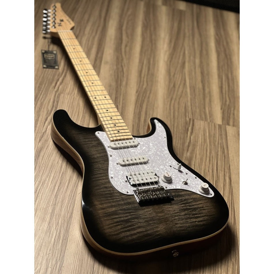 Đàn Guitar Điện Sqoe SEIB680, Charcoal Black Burst