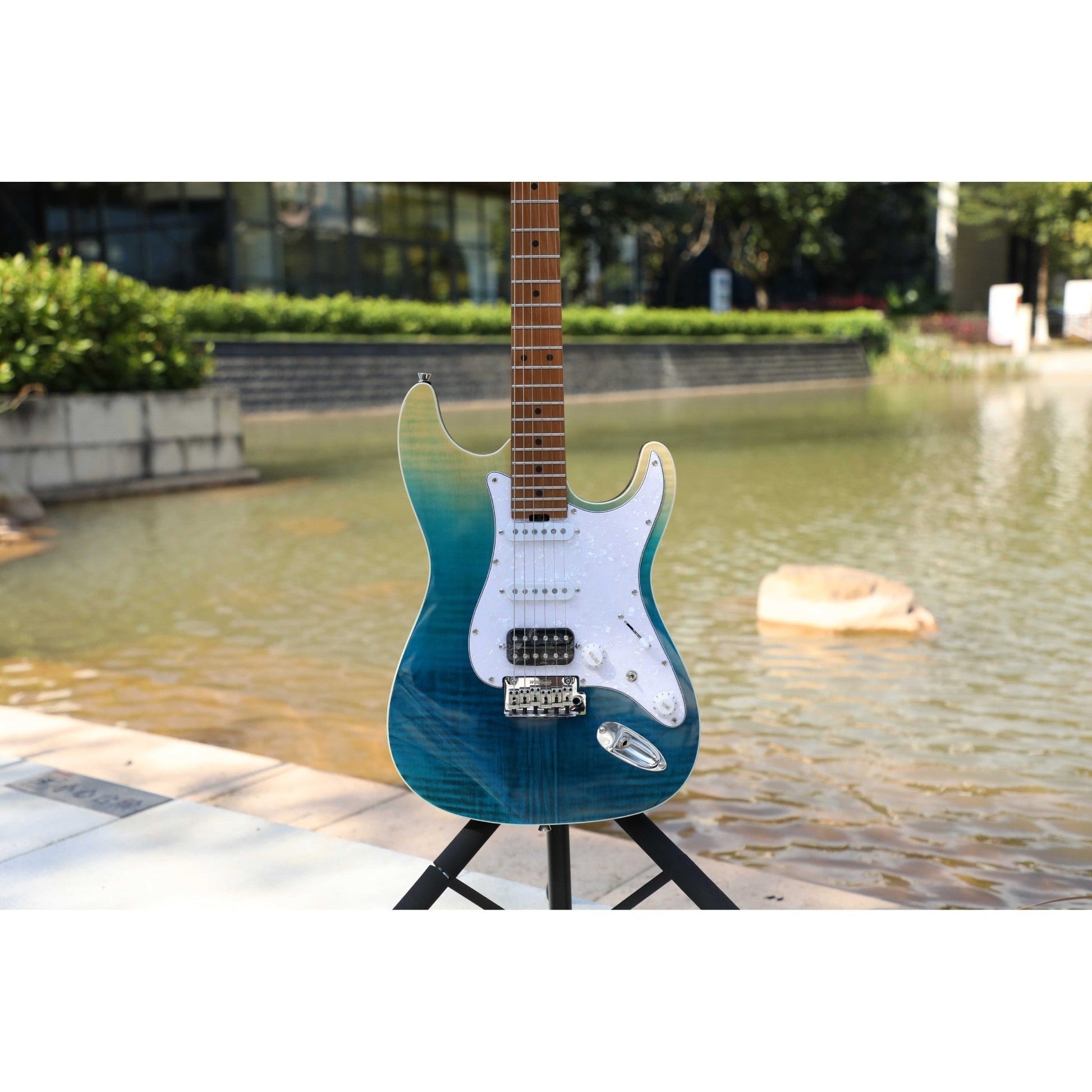 Đàn Guitar Điện Sqoe SEIB900, Caribbian Fade Surf