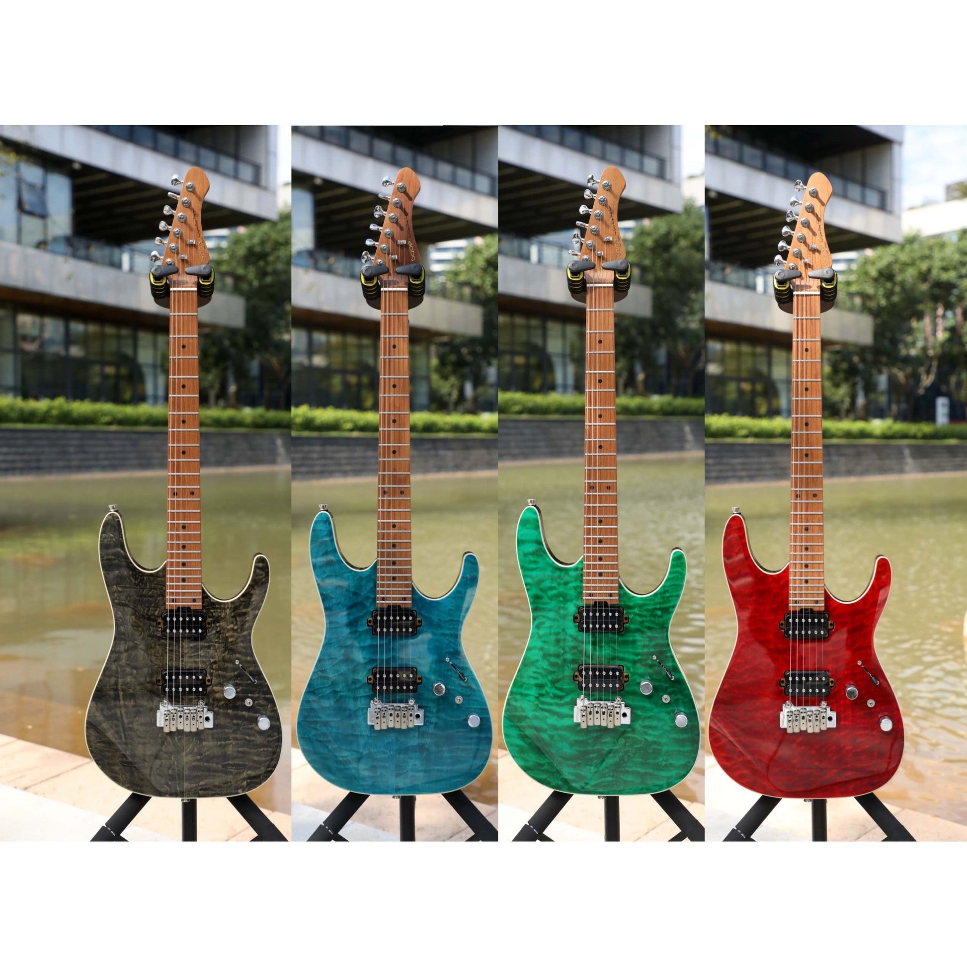 Đàn Guitar Điện Sqoe SEIB950, Charcoal Black