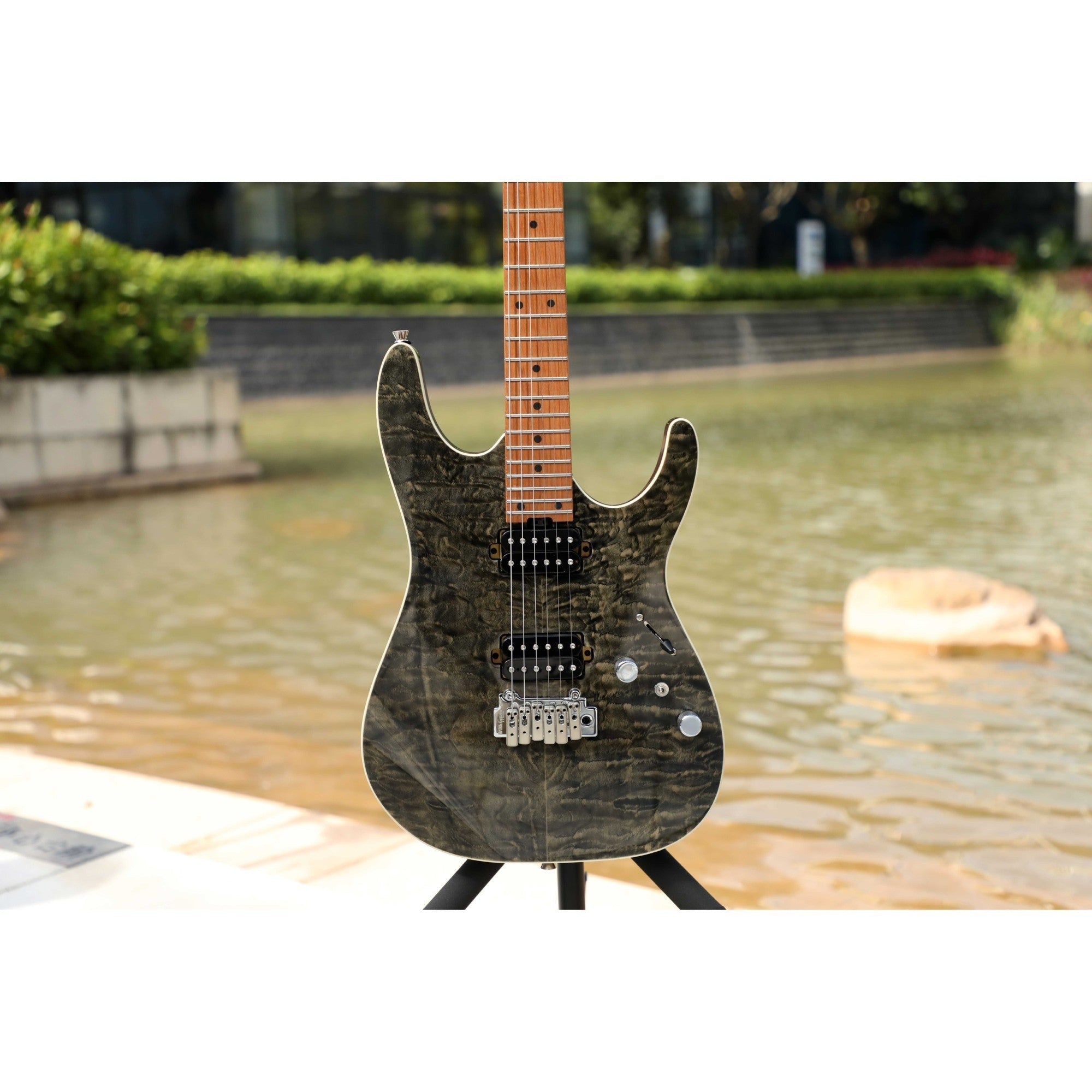 Đàn Guitar Điện Sqoe SEIB950, Charcoal Black