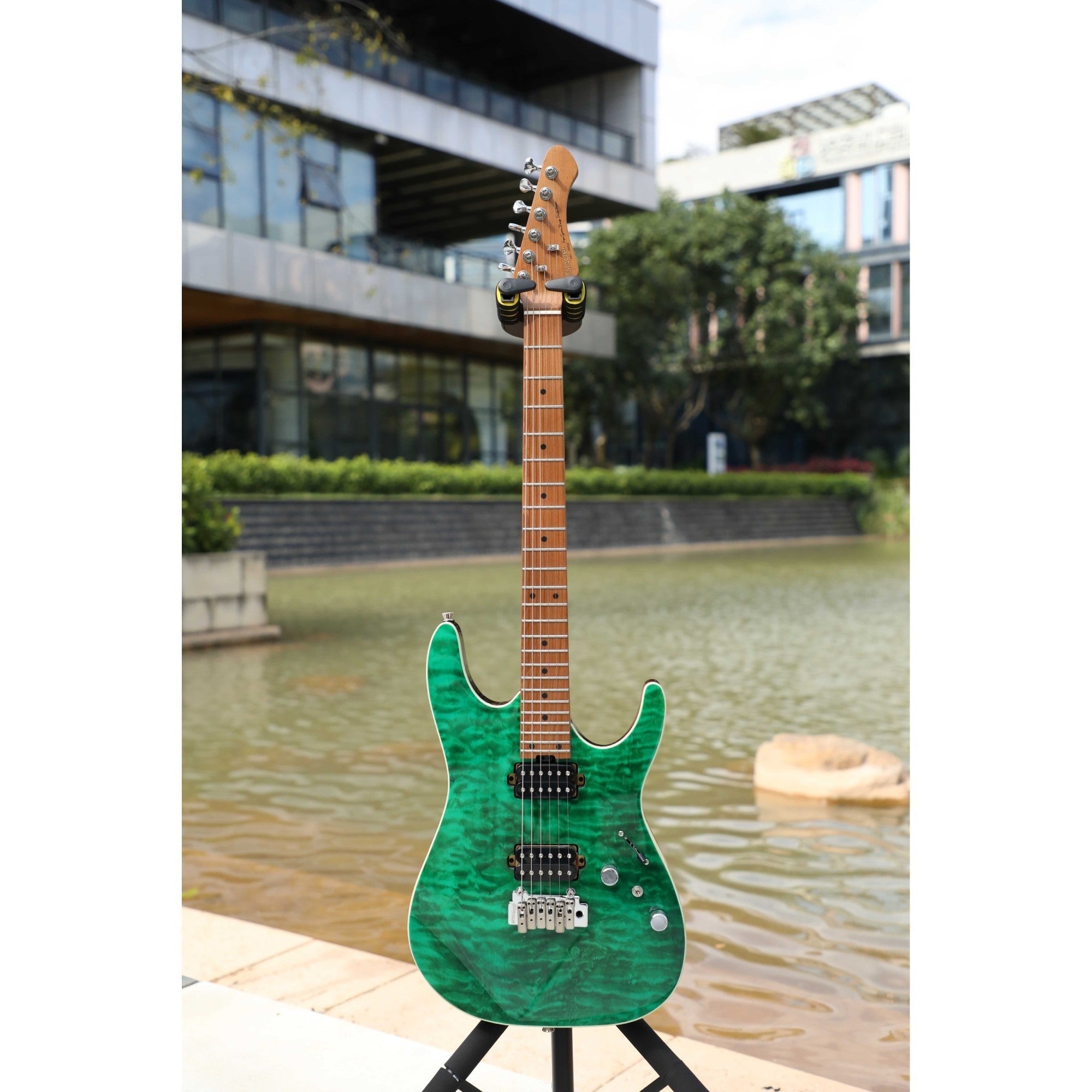 Đàn Guitar Điện Sqoe SEIB950, Emerald Green