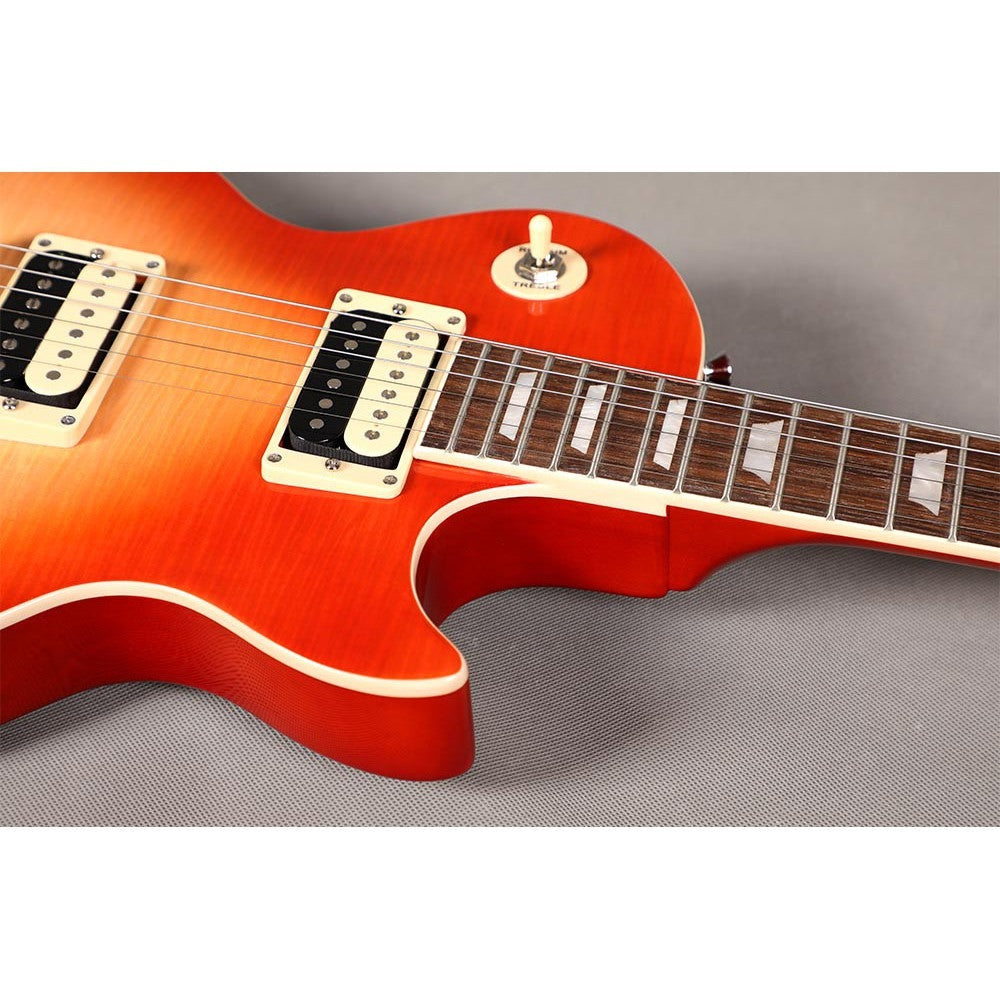 Đàn Guitar Điện Sqoe SELP200, Tiger Stripe Honey Yellow