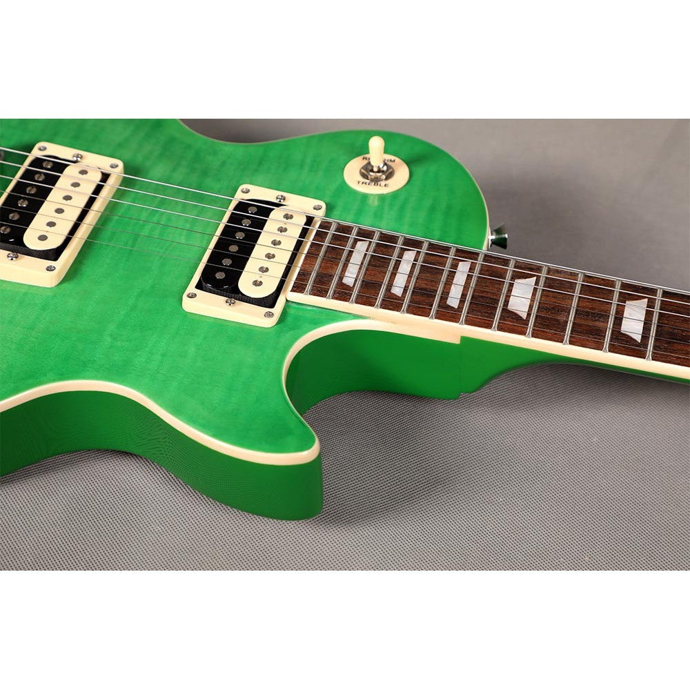 Đàn Guitar Điện Sqoe SELP200, Tiger Stripe Mint Green