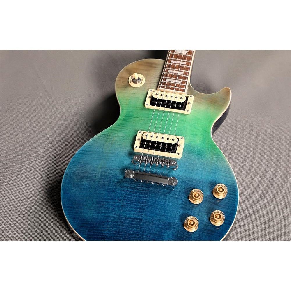 Đàn Guitar Điện Sqoe SELP200, Tiger Stripe Ocean Blue