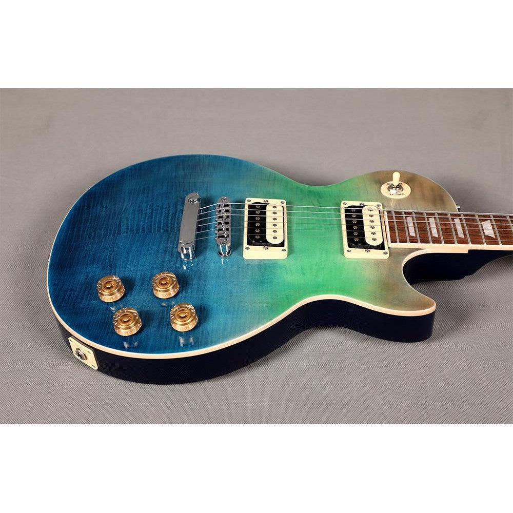 Đàn Guitar Điện Sqoe SELP200, Tiger Stripe Ocean Blue