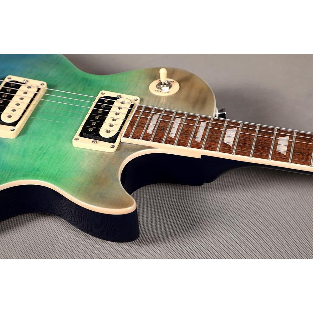 Đàn Guitar Điện Sqoe SELP200, Tiger Stripe Ocean Blue