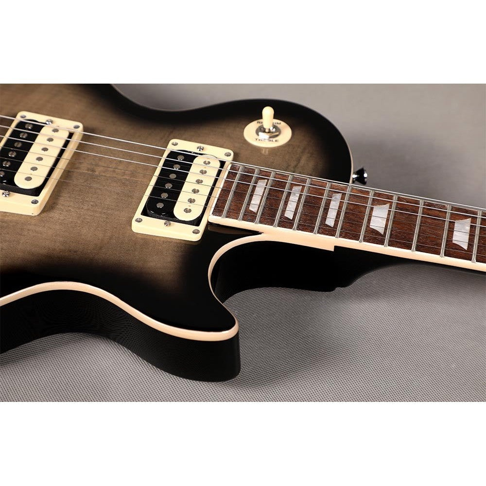 Đàn Guitar Điện Sqoe SELP200, Tiger Stripe Transparent Black