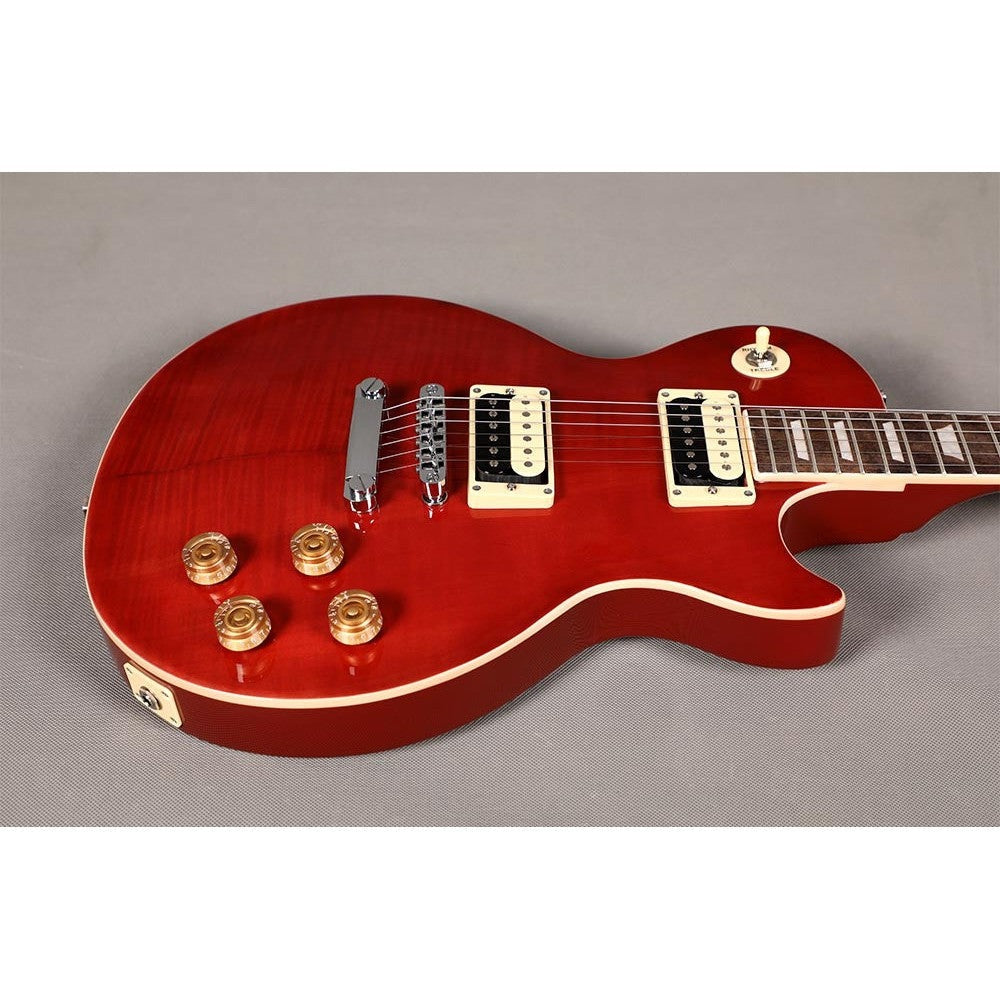 Đàn Guitar Điện Sqoe SELP200, Tiger Stripe Transparent Red