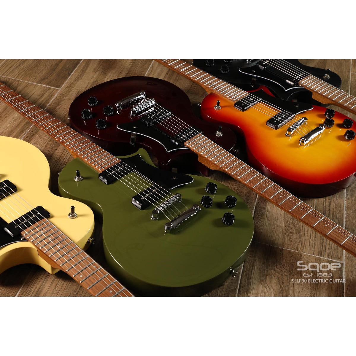 Đàn Guitar Điện Sqoe SELP90, Black Warrior