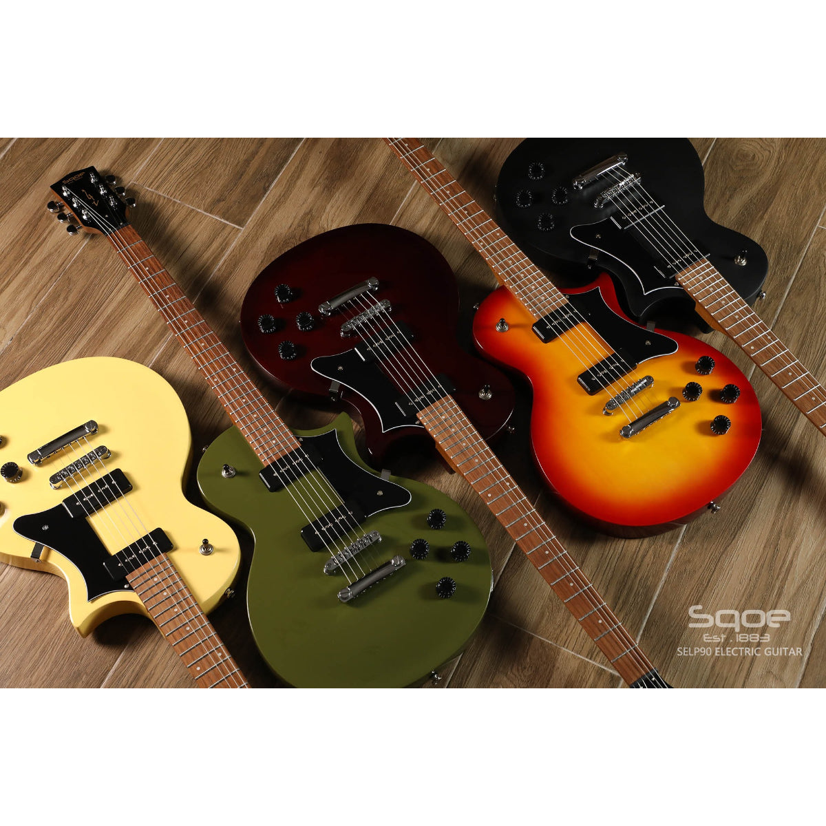 Đàn Guitar Điện Sqoe SELP90, Black Warrior