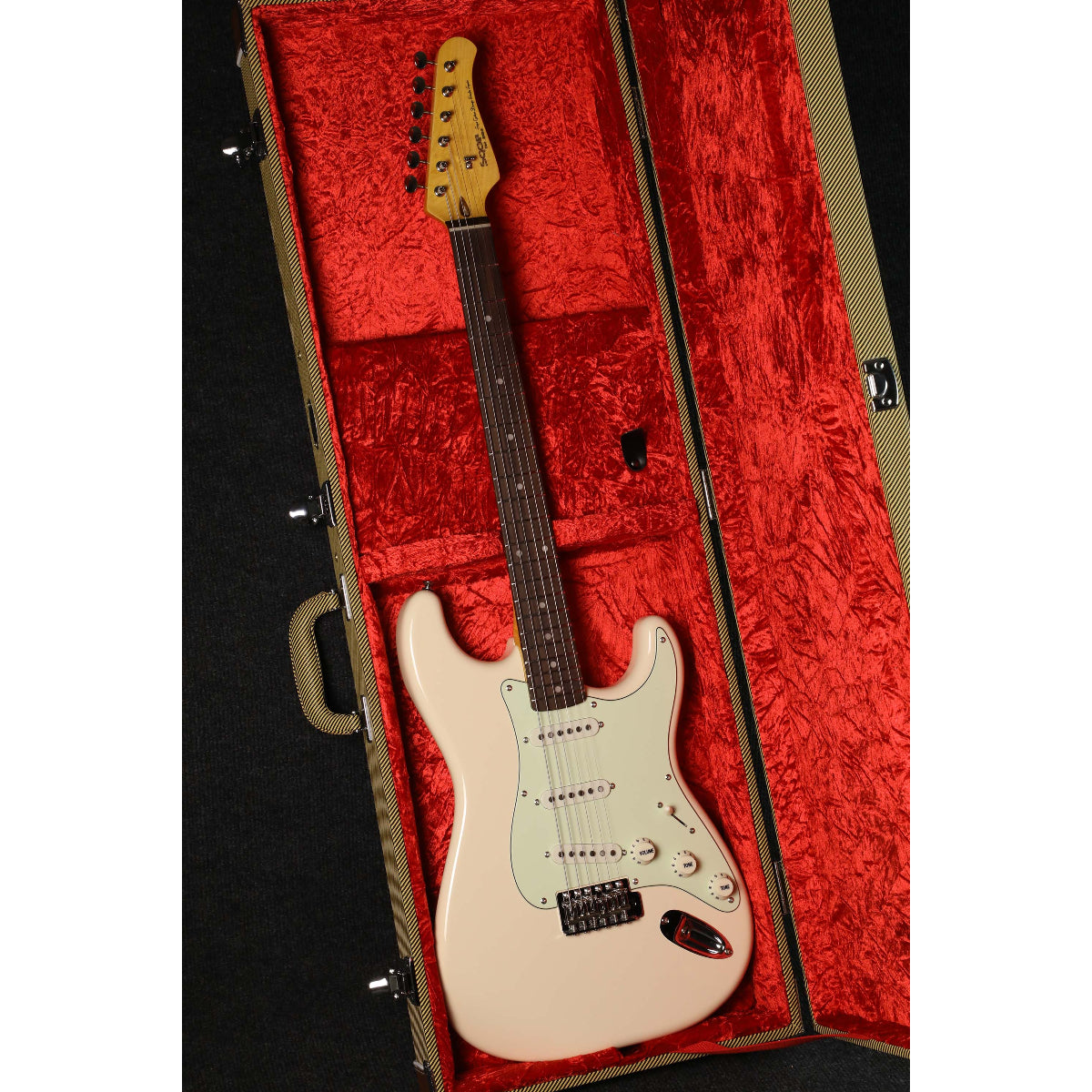 Đàn Guitar Điện Sqoe SEST1002, Cream White