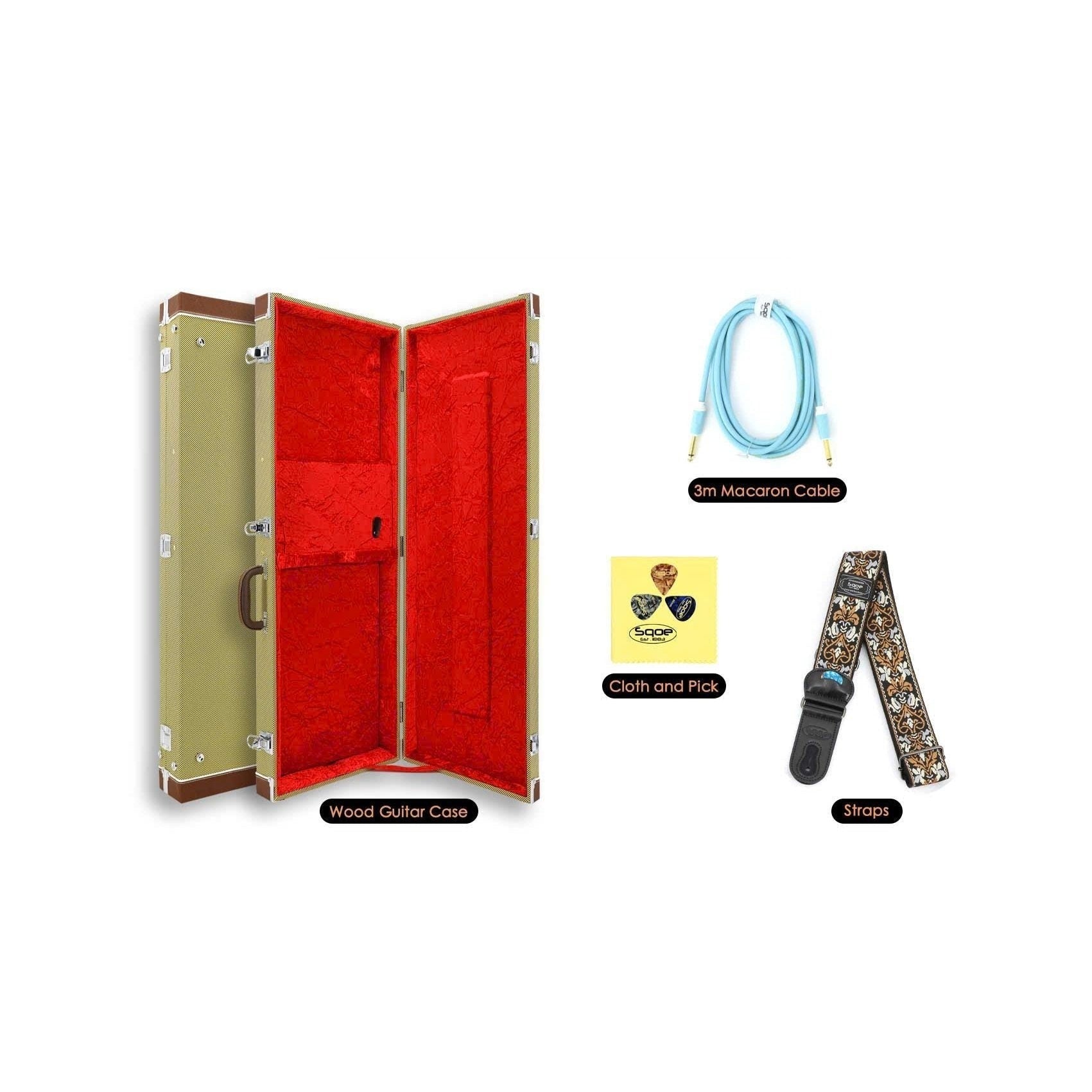 Đàn Guitar Điện Sqoe SEST1100, Paisley Red