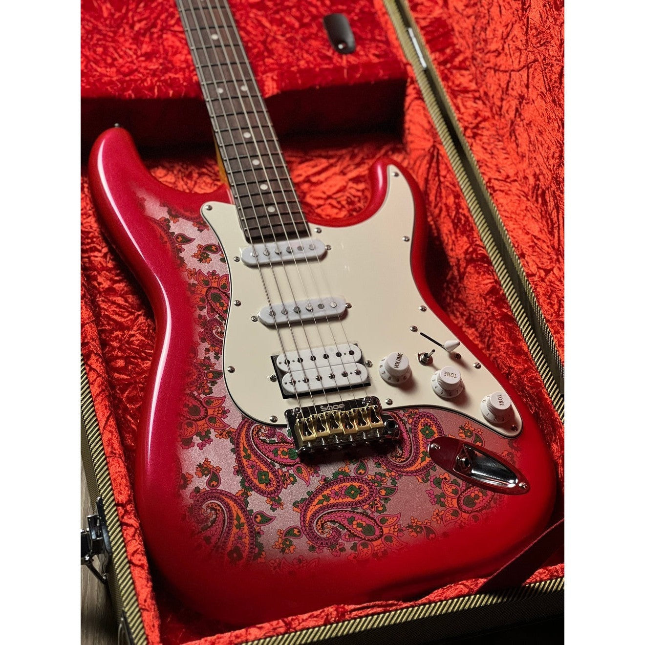 Đàn Guitar Điện Sqoe SEST1100, Paisley Red
