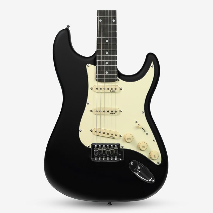 Đàn Guitar Điện Sqoe Stratocaster SEST202, Black