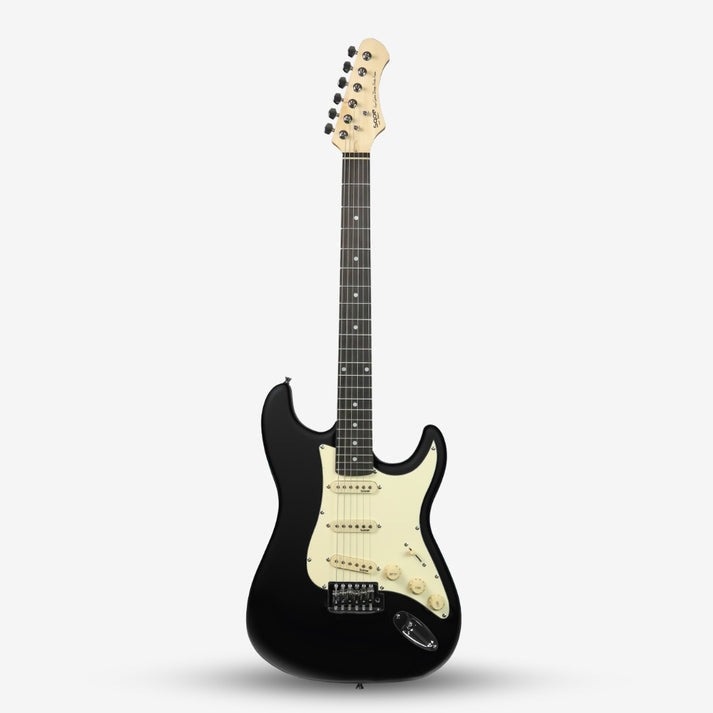 Đàn Guitar Điện Sqoe Stratocaster SEST202, Black