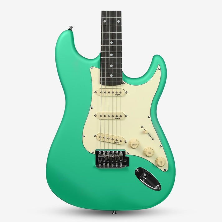 Đàn Guitar Điện Sqoe Stratocaster SEST202, Blackish Green