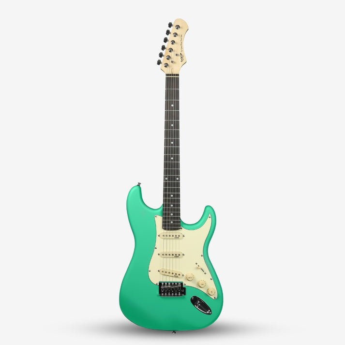 Đàn Guitar Điện Sqoe Stratocaster SEST202, Blackish Green