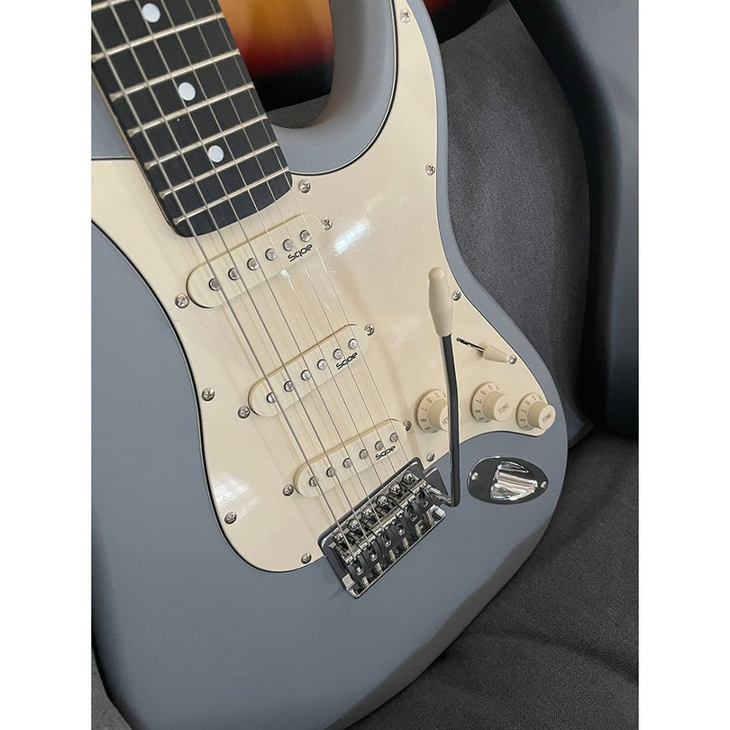 Đàn Guitar Điện Sqoe Stratocaster SEST202, Silver Grey