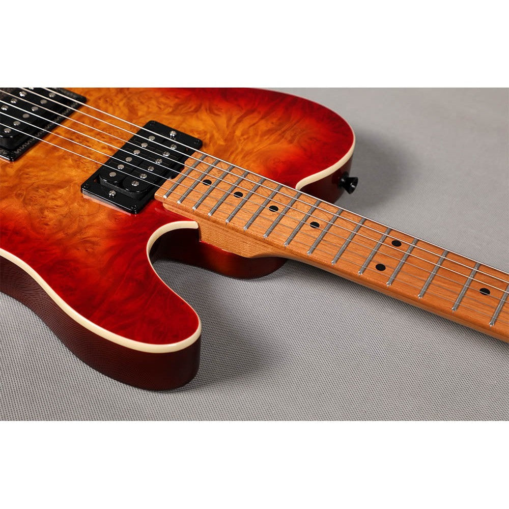 Đàn Guitar Điện Sqoe Telecaster SETL650, Lava Cherry Sunburst