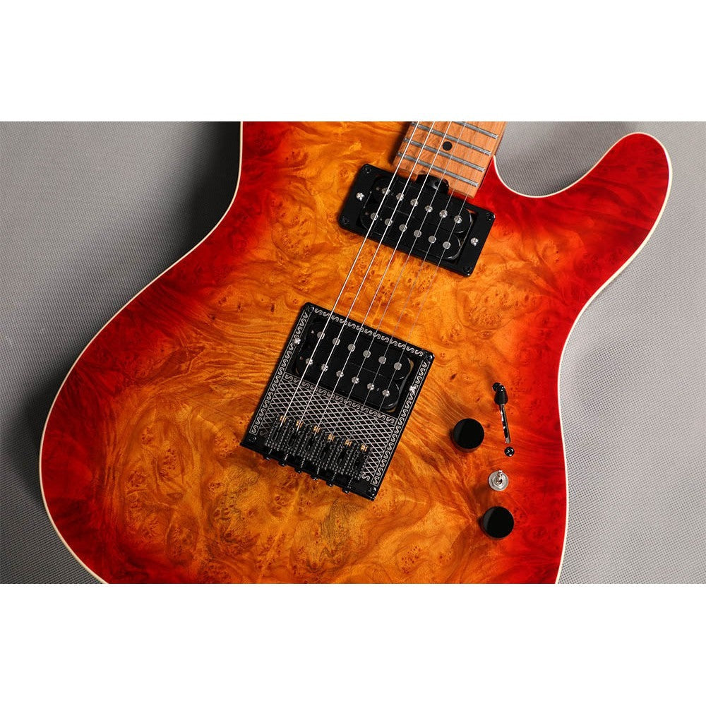 Đàn Guitar Điện Sqoe Telecaster SETL650, Lava Cherry Sunburst