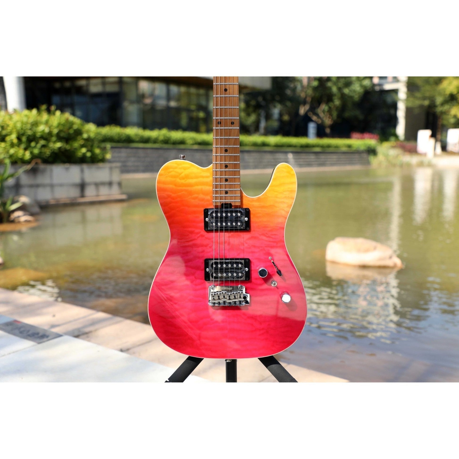 Đàn Guitar Điện Sqoe Telecaster SETL900, Pink