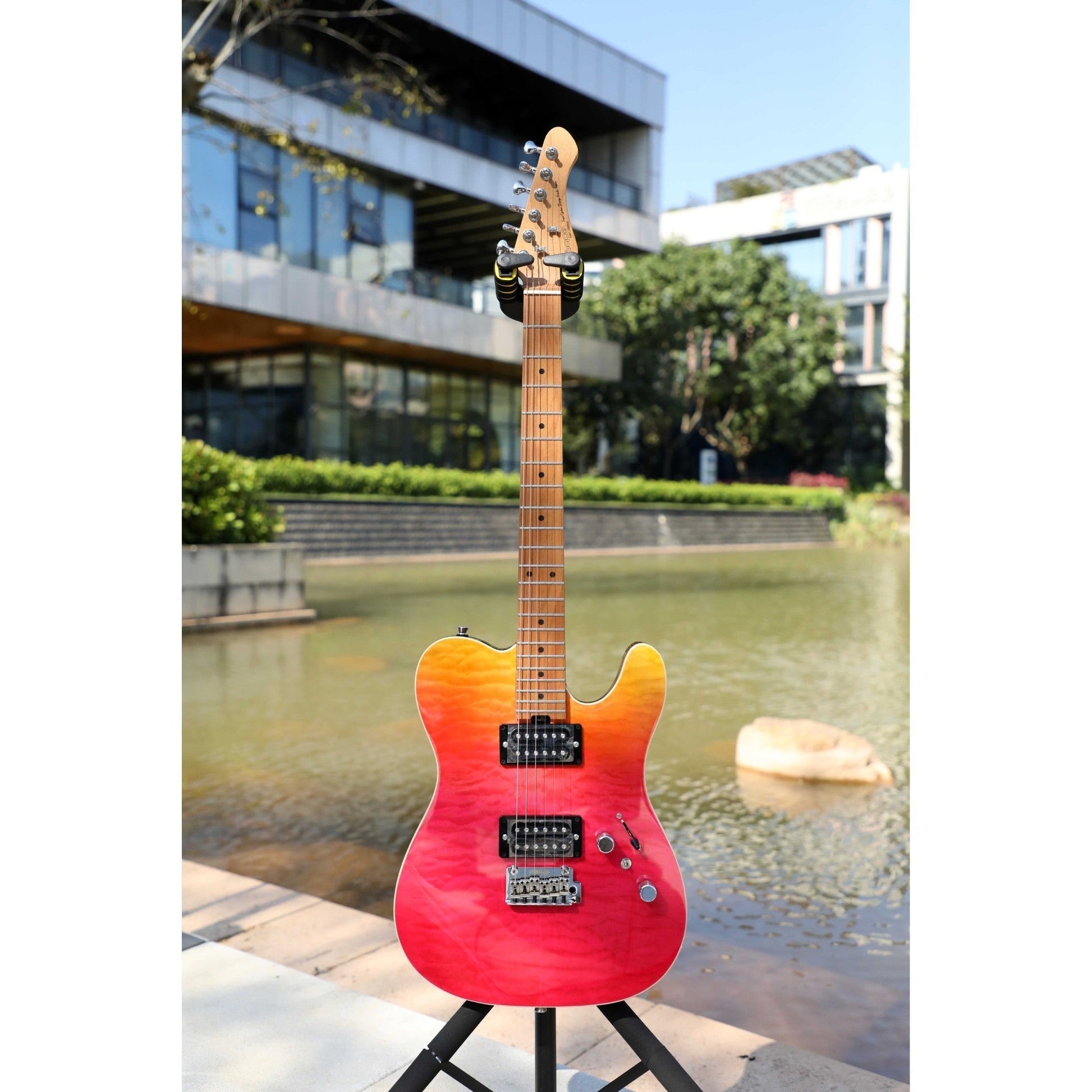 Đàn Guitar Điện Sqoe Telecaster SETL900, Pink