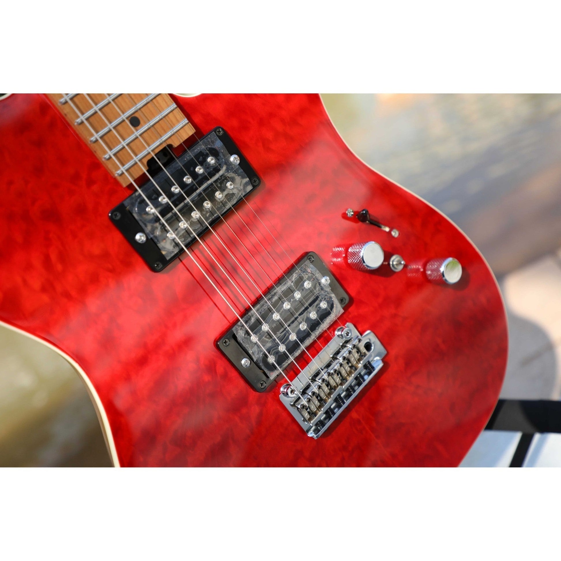 Đàn Guitar Điện Sqoe Telecaster SETL900, Transparent Red
