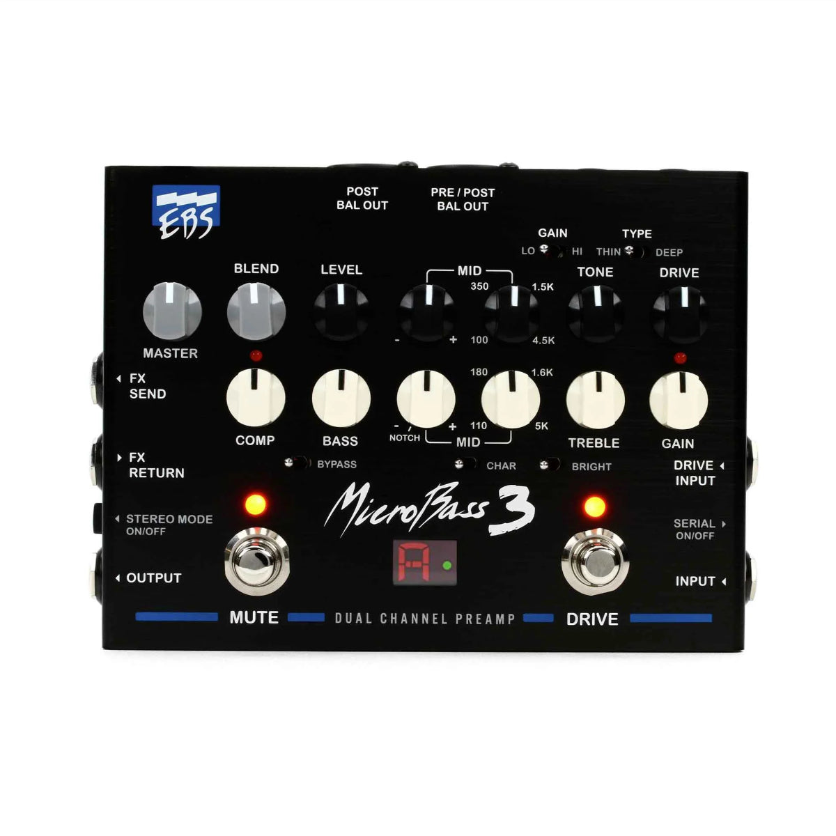 EBS MicroBass 3 2-channel Preamp Pedal