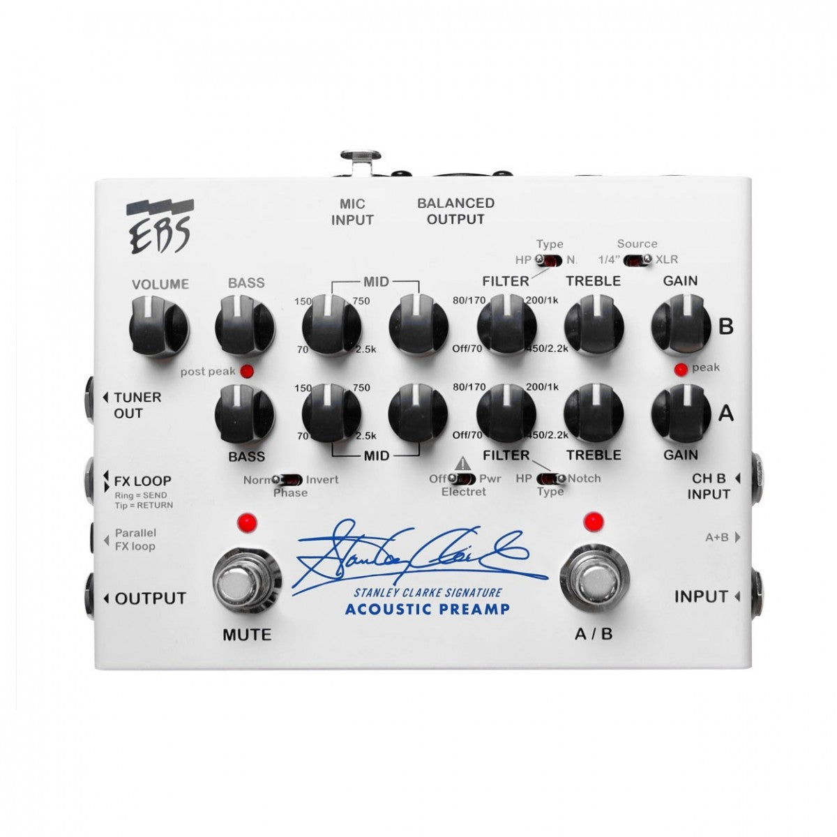 EBS Stanley Clarke’s Signature Acoustic Preamp Pedal