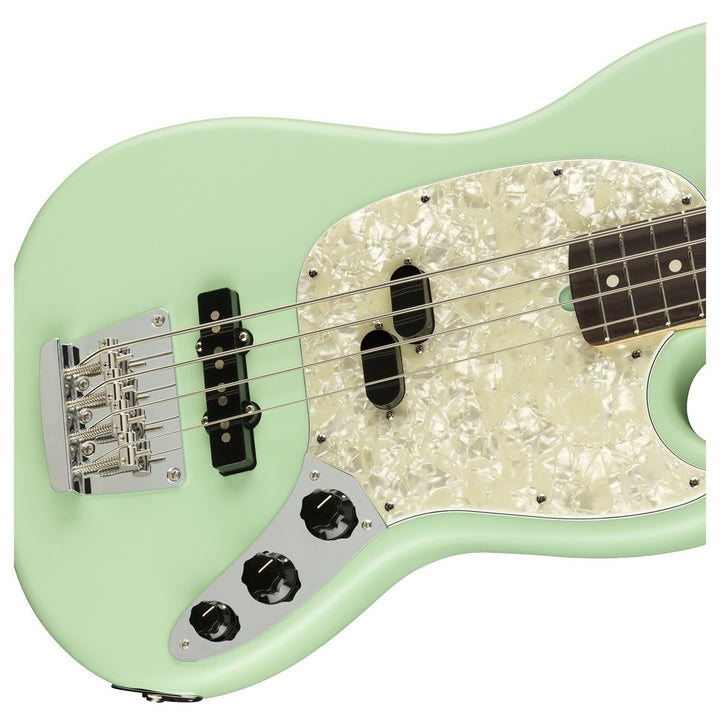 Đàn Guitar Bass Fender American Performer Mustang Bass, Rosewood Fingerboard, Satin Surf Green, #0198620357