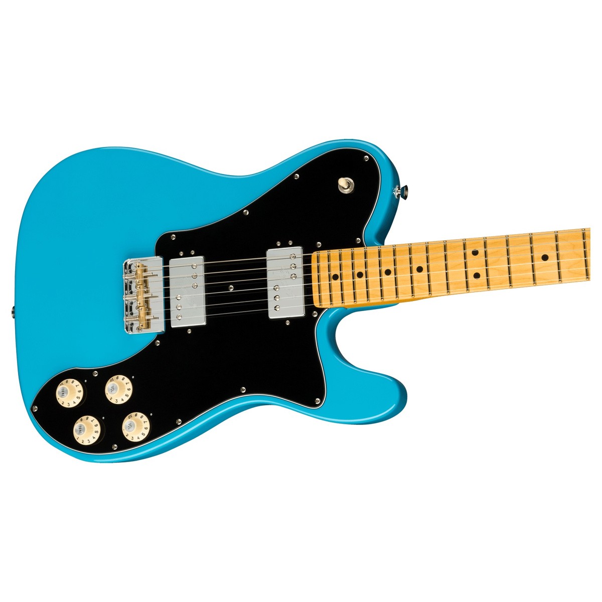 Đàn Guitar Điện Fender American Pro II Telecaster Deluxe, Maple Fingerboard, Miami Blue, #0113962719
