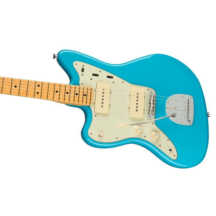 Đàn Guiar Điện Fender American Professional II Jazzmaster Left-Hand, Maple Fingerboard, Miami Blue w/Case, #0113982719