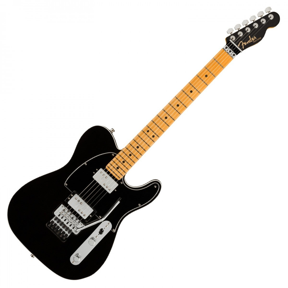 Đàn Guitar Điện Fender American Ultra Luxe Telecaster Floyd Rose HH, Maple Fingerboard, Mystic Black, #0118092710