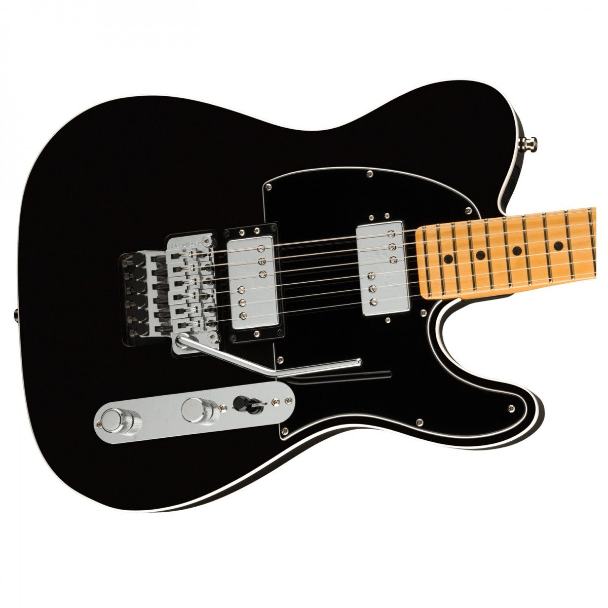 Đàn Guitar Điện Fender American Ultra Luxe Telecaster Floyd Rose HH, Maple Fingerboard, Mystic Black, #0118092710