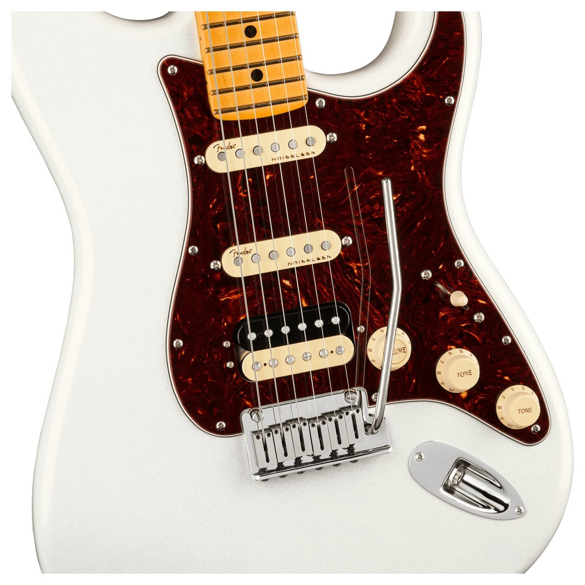 Đàn Guitar Điện Fender American Ultra Stratocaster HSS, Maple Fingerboard, Arctic Pearl, #0118022781